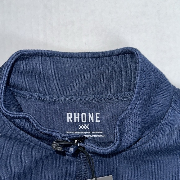 Rhone Commuter 1/4 Zip Pullover Trekking Navy Blue Men's NWT - Picture 6 of 10